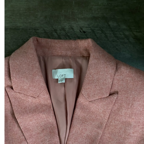 Loft NWOT Melange Double Breasted Blazer wool - Picture 5 of 7